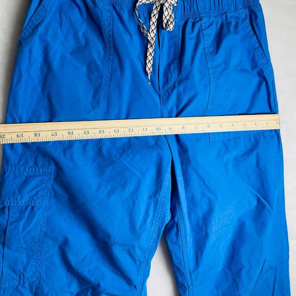 Aerie Womens Blue Drawstring Waist Flat Front Straight Leg Cargo Pants Size M - Picture 3 of 11